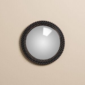 Petit miroir convexe mini billes noires