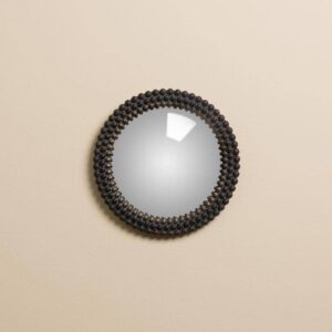 Petit miroir convexe mini billes noires