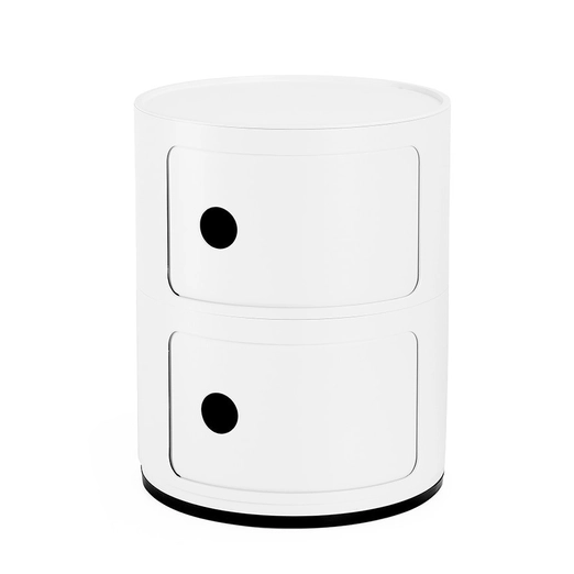 Meuble Componibili 2 éléments Blanc Mat.Recyclés