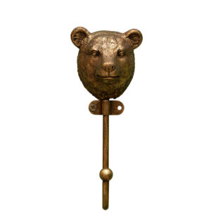 Crochet doré tête d'ours