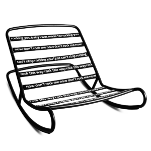 Fauteuil a Bascule Rock n Roll Noir
