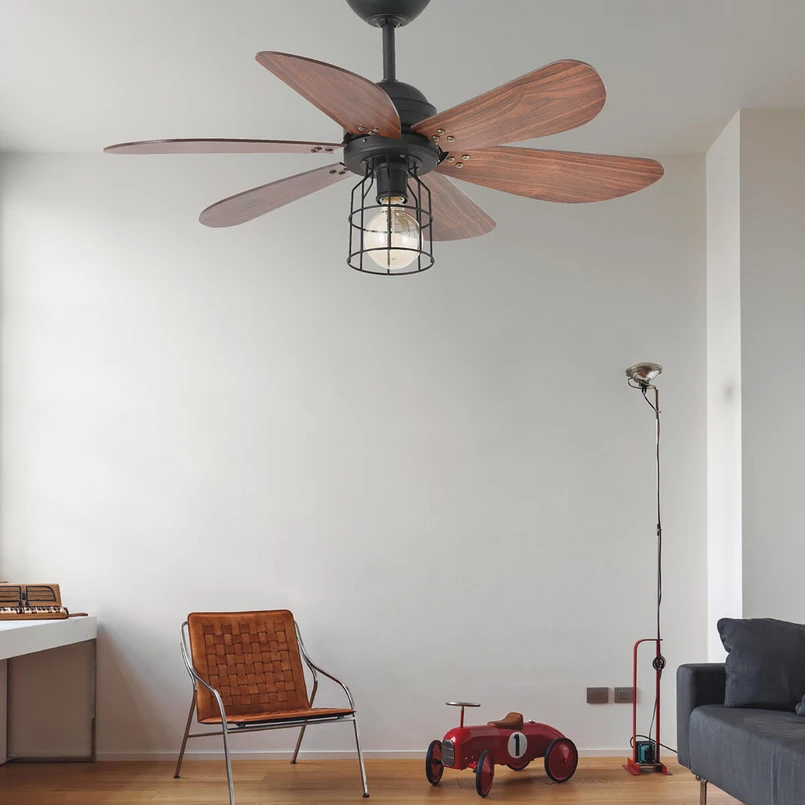 Chicago ventilateur de plafond noir – Image 3