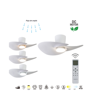 Ventilateur de plafond NENUFAR Blanc – Image 4