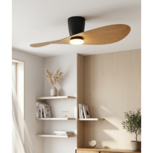 Ventilateur de plafond SURFER noir et bois