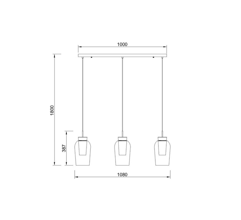 Suspension NORA 3L design bois et blanc – Image 3