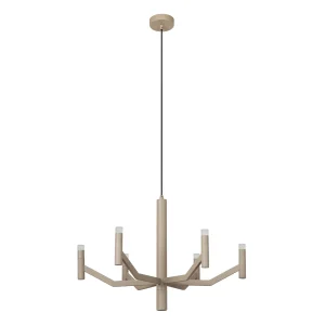 Suspension WELLINGTON LED Dim. D60CM  Taupe 6L G9 2700K
